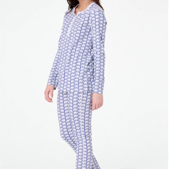 NEW Roberta Roller Rabbit Hathi Pajamas Set Kids SZ 8 Blue Elephant - Picture 5 of 5